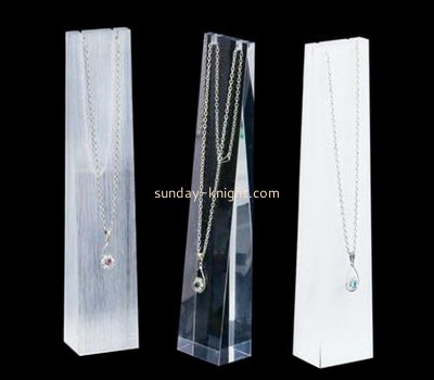 Customized acrylic necklace display acrylic tabletop display tall necklace holder JDK-254