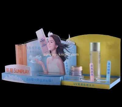 Custom design OEM makeup display stand countertop cosmetic display riser skin care display holder MDK-442