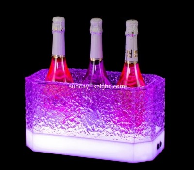 Custom perspex ice bucket bar led light wine bucket EDK-029