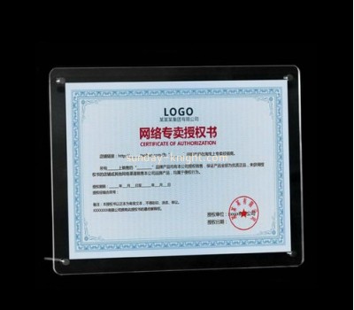OEM supplier customized wall hanging acrylic certificate frame perspex certificate frame APK-048