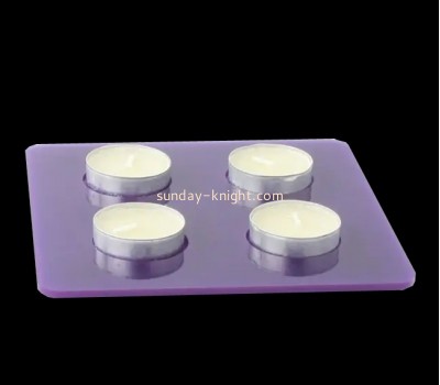Acrylic products manufacturer customize tealight candle holders stand ODK-040