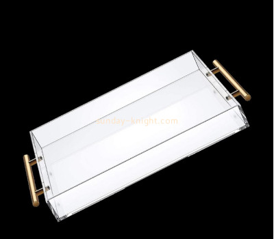 Acrylic company customize food tray holder white serving tray ODK-081