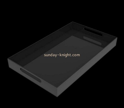 Lucite manufacturer customize black serving tray holder ODK-082