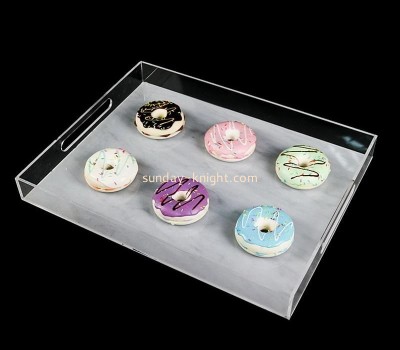 Acrylic display stand manufacturers customize snacks serving tray holder ODK-087