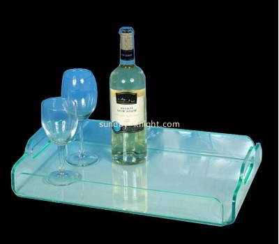 Acrylic products manufacturer customize drink serving tray cup holder tray ODK-089