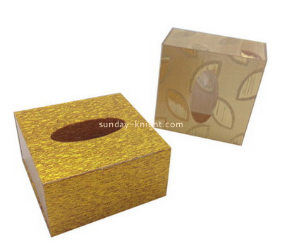 Plexiglass display supplier custom acrylic canteen facial tissue boxes HCK-193