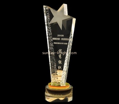 Acrylic display manufacturer custom plexiglass trophy perspex award ATK-055