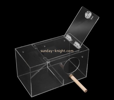 Acrylic products manufacturer custom plexiglass parakeet house box PCK-125