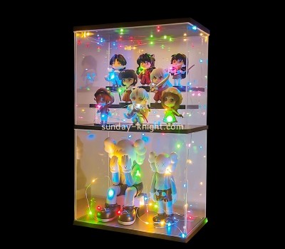 Acrylic display manufacturer custom plexiglass toys LED showcase EDK-065