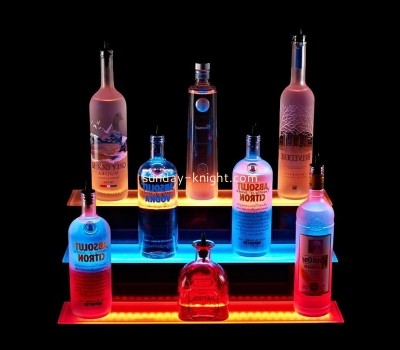 Custom acrylic LED lighted liquor bottle display shelf LDK-019