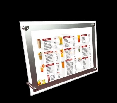 Custom acrylic led menu display frame LDK-020