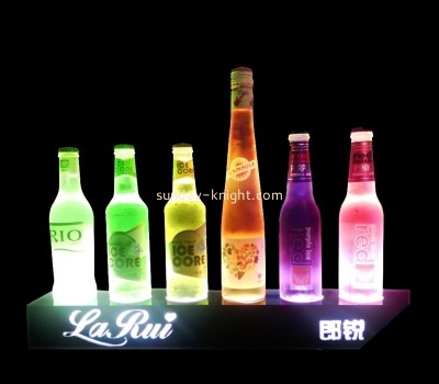Custom acrylic bar light wine bottle display stand LDK-027