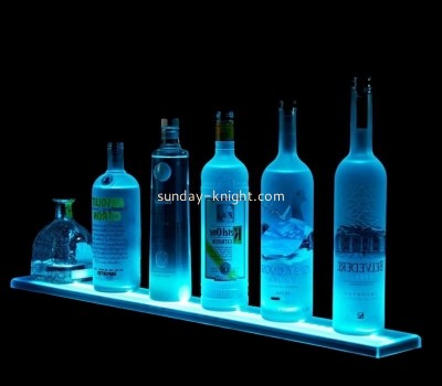 Custom acrylic bar led wine bottle display shelf LDK-032