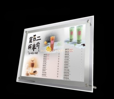 Custom led acrylic advertising milk tea bar order board LDK-043