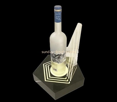 Custom acrylic bar LED wine bottle display stand LDK-046