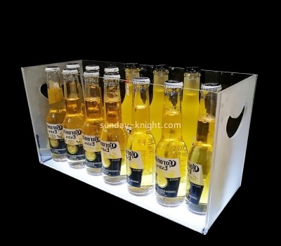 Custom luminous champagne frosted binaural acrylic ice bucket wine bottle props LDK-087