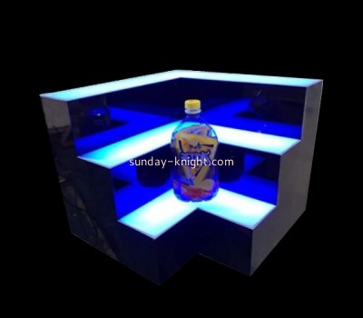 Custom remote color changing light acrylic wine bottle display rack LDK-100