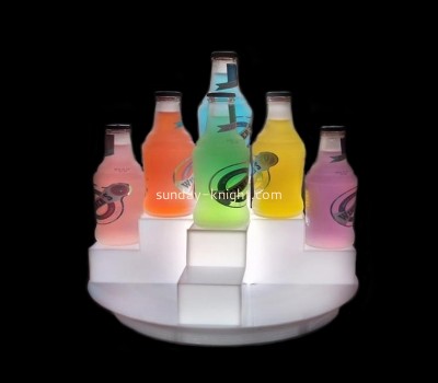 Custom acrylic luminous cocktail LED pre-mixed wine bottle display stand LDK-101