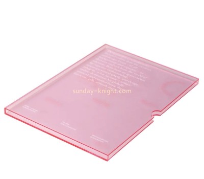Acrylic box manufacturer custom lucite book slipcase DBK-1402