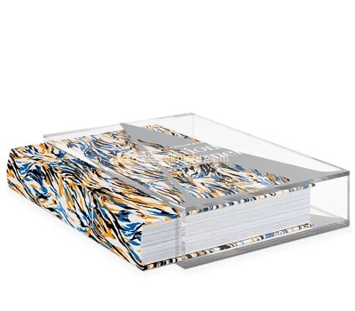Plexiglass box manufacturer custom acrylic book slipcase DBK-1404