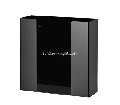 Customize black acrylic glove box dispenser perpsex wall mounted glove box DBK-1365