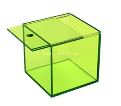Acrylic boxes manufacturer custom plexiglass sliding lid box DBK-1410