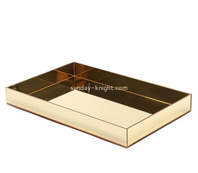 China perspex manufacturer custom gold mirror acrylic tray STK-275