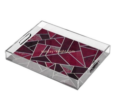 Custom acrylic UV printing tray plexiglass printing serving tray STK-240