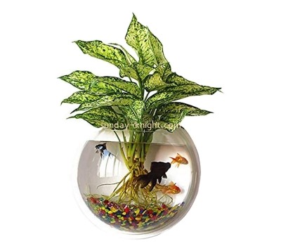 Lucite boxes manufacturer custom acrylic fish tank vase flower plant pot FTK-036