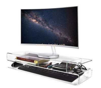 Plexiglass supplier customize acrylic monitor storage riser stand for desk AFK-309