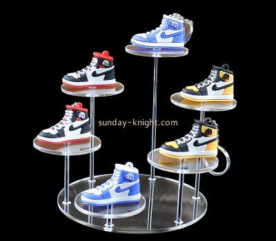 Lucite item manufacturer custom acrylic footwear dispay shelves with mulit tiers SSK-040