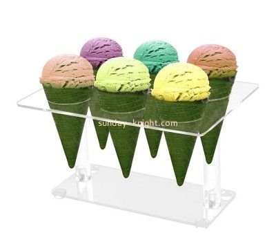 Acrylic products supplier custom plexiglass ice cream cone sushi hand roll stand FSK-207