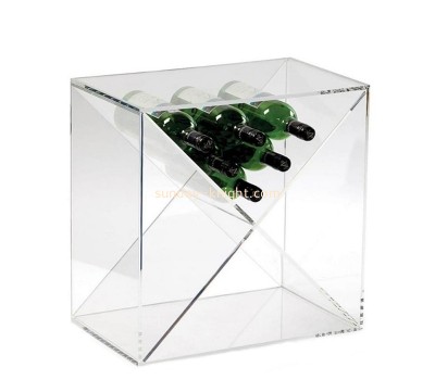 China acrylic supplier custom plexiglass wine bottle display rack WDK-224