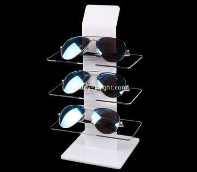Acrylic products supplier custom plexiglass 3 tiers sunglasses display rack SDK-075