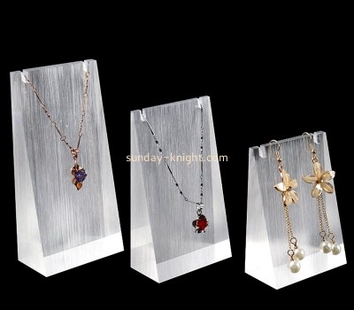 Plexiglass products supplier custom acrylic necklace display blocks JDK-719