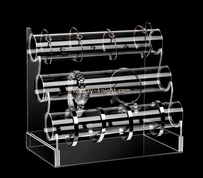 Perspex products supplier custom acrylic bracelet watch holder with 3 tier racks JDK-723