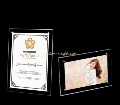 Acrylic frame manufacturer custom plexiglass photo frames lucite certificate frames APK-049