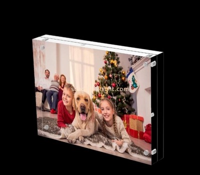 Plexiglass display manufacturer custom acrylic magnetic photo frame block APK-052