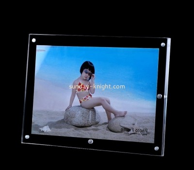 China acrylic manufacturer custom plexiglass photo frame lucite picture frame APK-054