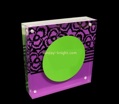Lucite products manufacturer custom acrylic magnetic picture block frame APK-058