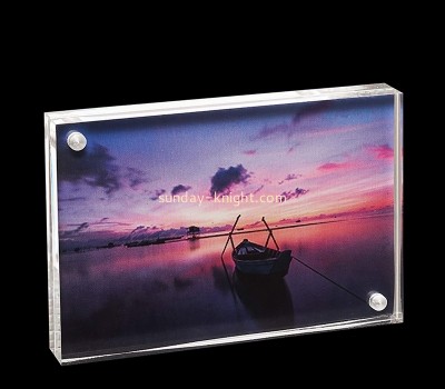 Lucite item supplier custom acrylic modern magnetic picture frame APK-061
