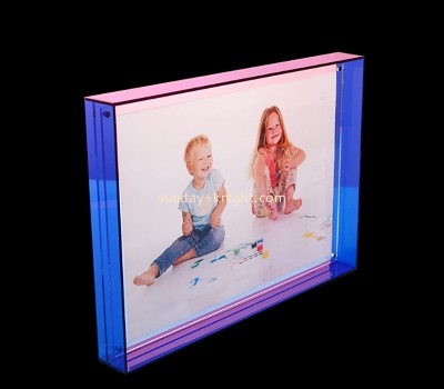 Plexiglass display manufacturer custom acrylic double-sided magnetic photo frame APK-063