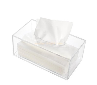 Acrylic box supplier custom plexiglass tissue storage box perspex napkin box AHK-052