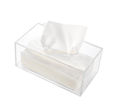 Acrylic box supplier custom plexiglass tissue storage box perspex napkin box AHK-052