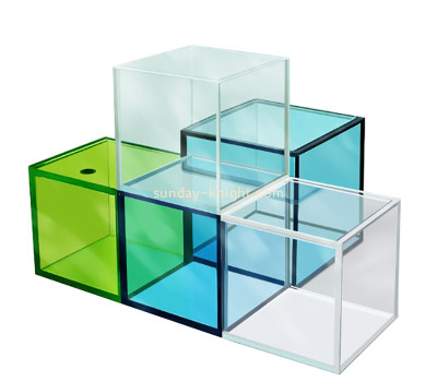 Plexiglass boxes supplier custom acrylic small organizer boxes AHK-056