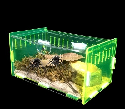 Acrylic products manufacturer custom lucite tarantula habitat box for small reptiles PCK-133