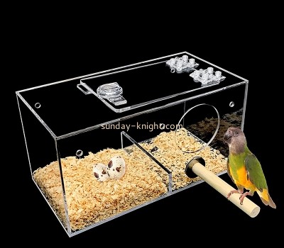 Acrylic item manufacturer custom perspex parakeet nesting box PCK-134