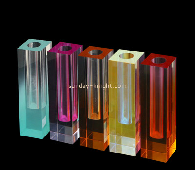 Plexiglass display supplier custom acrylic unique rectangle-shaped bud vase ODK-1172