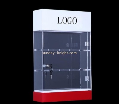 Acrylic manufacturer customized curio cabinet with light EDK-009
