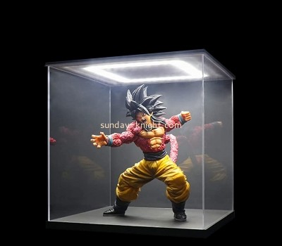Perspex products manufacturer custom acrylic LED light display case for collectibles EDK-077